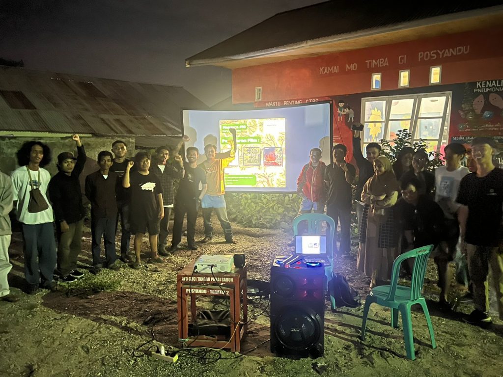 Nobar Film Lingkungan, Warga Lingkar Tambang Galian C Palu Protes Dampak Pertambangan