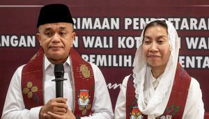 Bakal Paslon Hadianto Rasyid dan Imelda Liliana Muhidin. (Foto: rindang.ID/bmz)