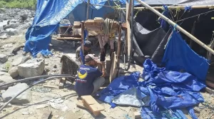 Aktivitas PETI di Kelurahan Poboya, Kota Palu. (Foto: Heri/rindang.id)