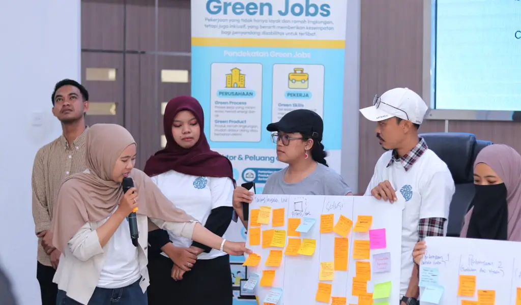 Suasana workhsop Green Jobs oleh Koaksi di Palu, Kamis (27/11/2025). (©Koaksi)