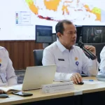 Kepala BMKG Teuku Faisal Fathani memaparkan distribusi puncak kemarau di Jakarta, Rabu (10/6/2026). (©BMKG)